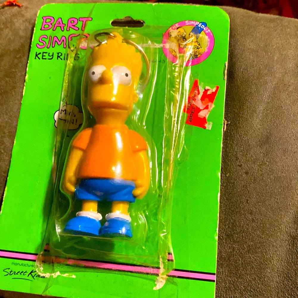 NEW VINTAGE BART SIMPSON Vintage1990 KEY ring